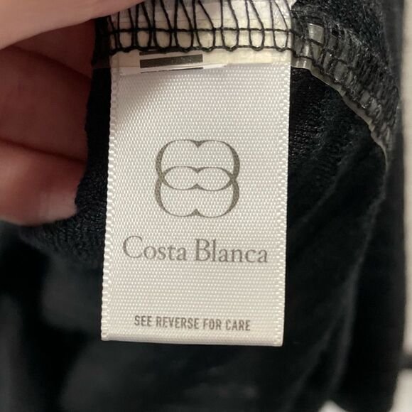 [m] Costa Blanca Sheer Black Subtle Striped Short Sleeve Tunic Women’s - Picture 12 of 12